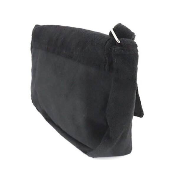 Chanel Precision Black Coco Mark Logo Crossbody Shoulder Bag Faux Fur Authentic - Picture 4 of 9